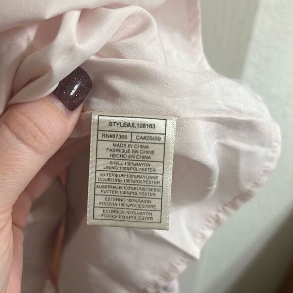 ✨Betsey Johnson Spring Maxi Sz Small Dress Smocked Lavender Floral Patchwork✨ - Picture 9 of 9